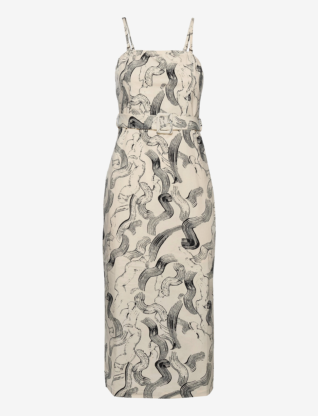Just Female - Paper strap dress - paint strokes aop - 0