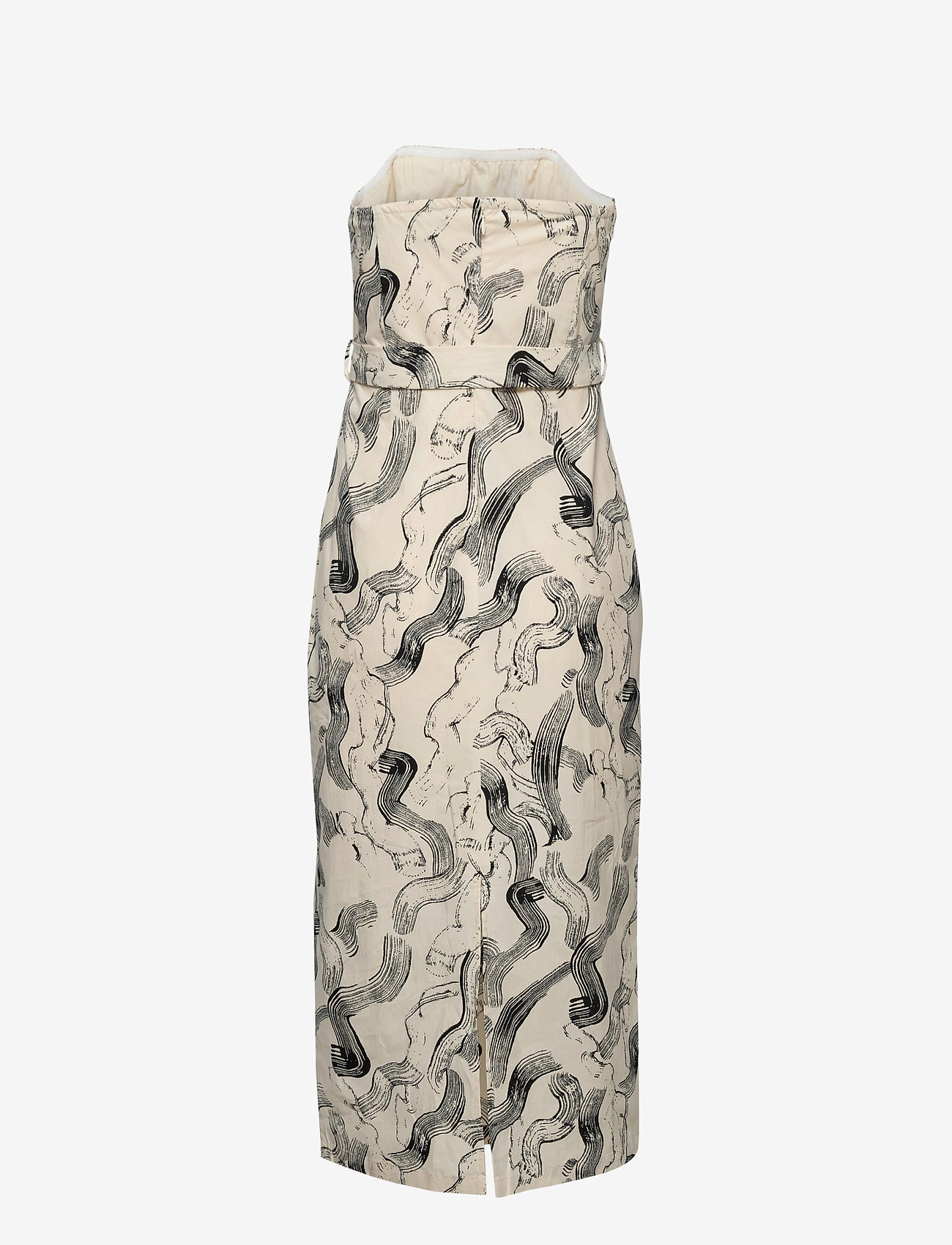 Just Female - Paper strap dress - paint strokes aop - 3