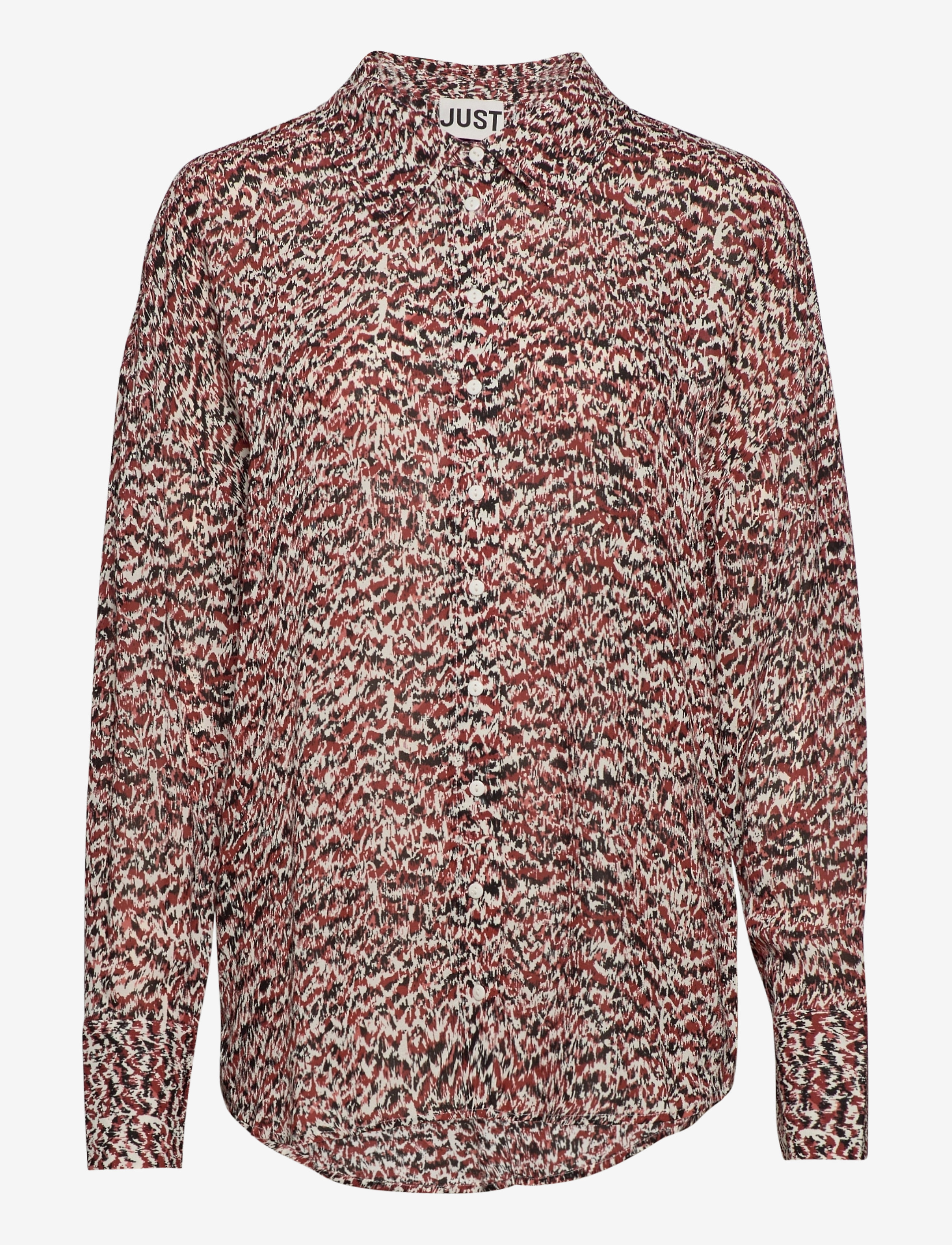 Just Female Virginia shirt - Hemden - SKETCHY IKAT AOP / red