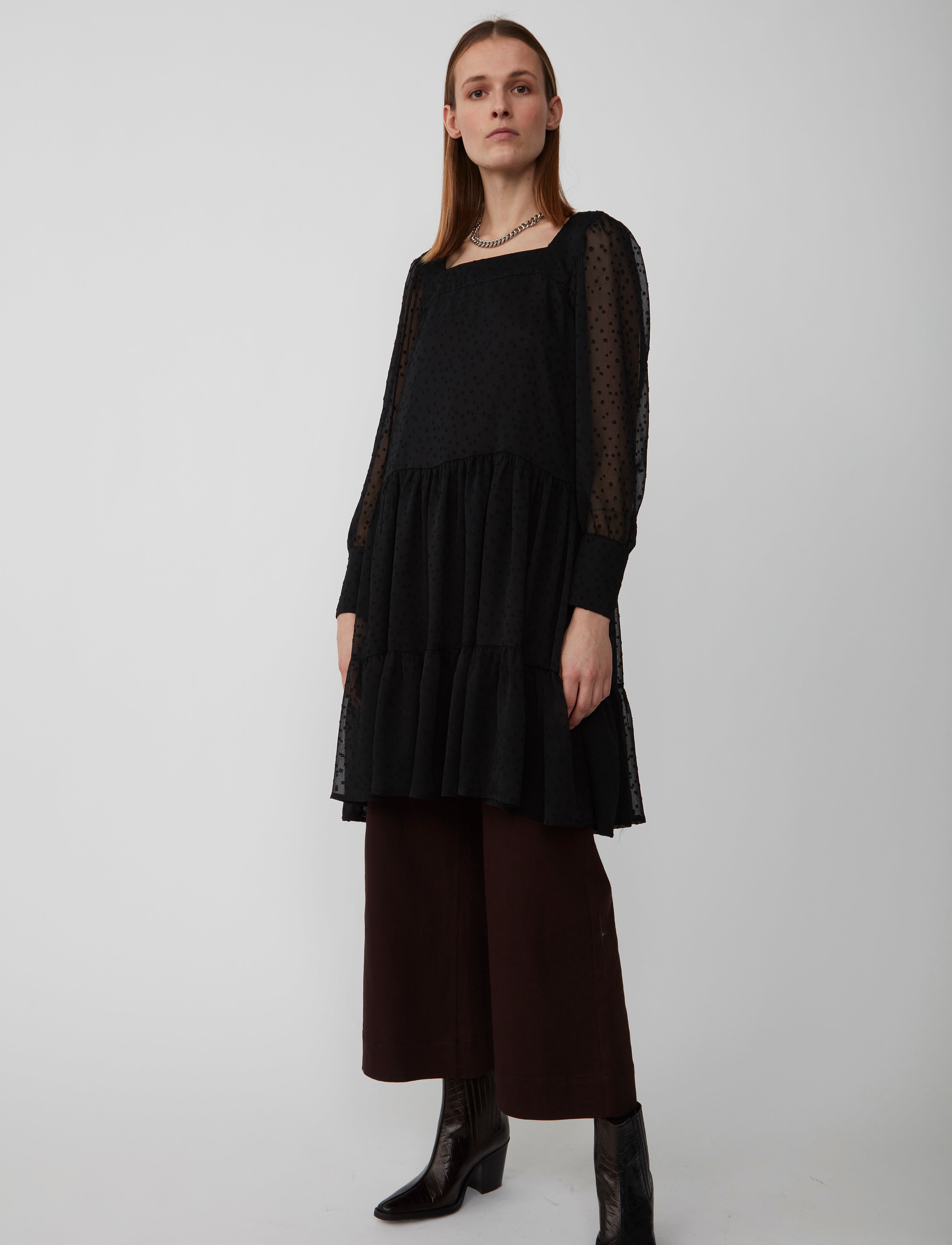 Just Female Lula Dress, S, Black, Kjoler > Knælange Og Midi, Dame