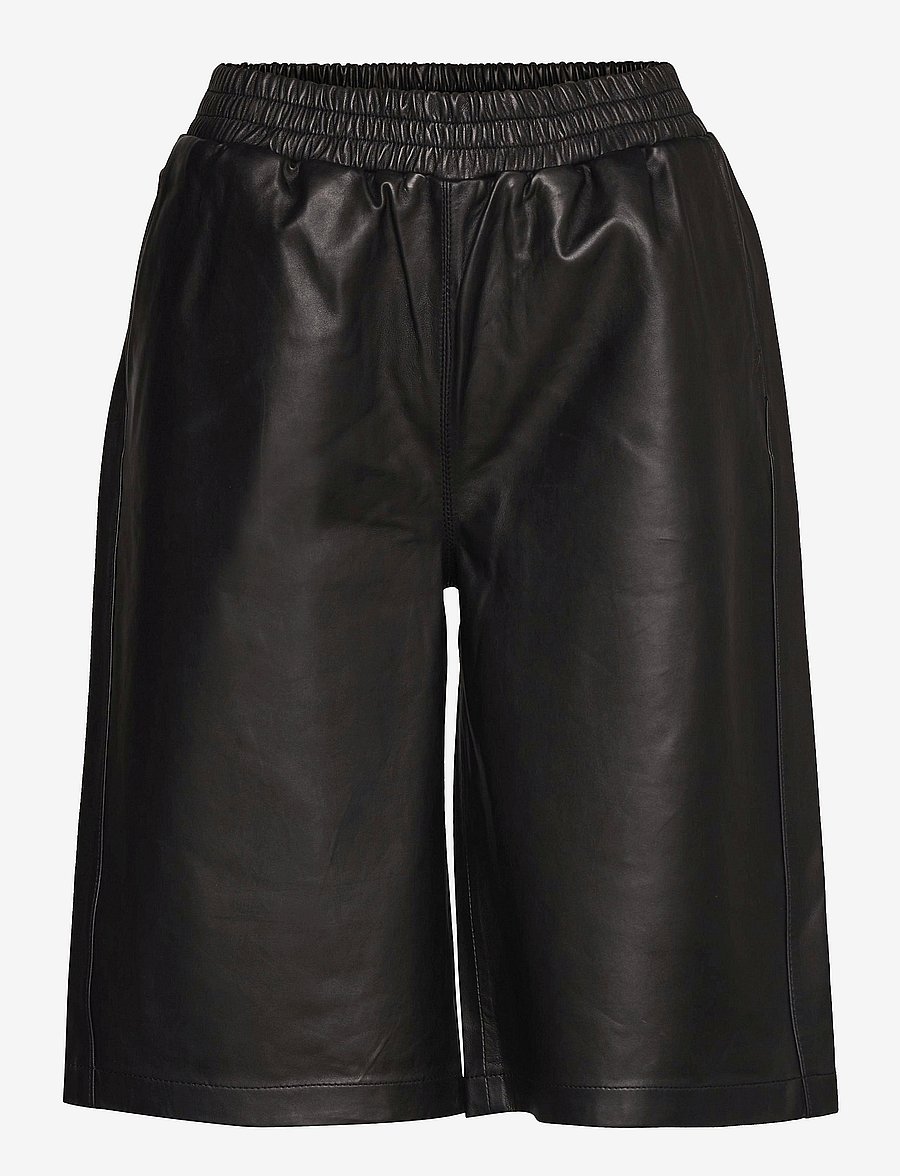 Just Female - Paso leather bermuda - black - 1