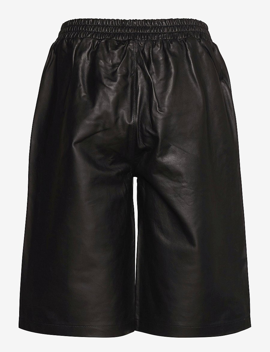 Just Female - Paso leather bermuda - black - 2