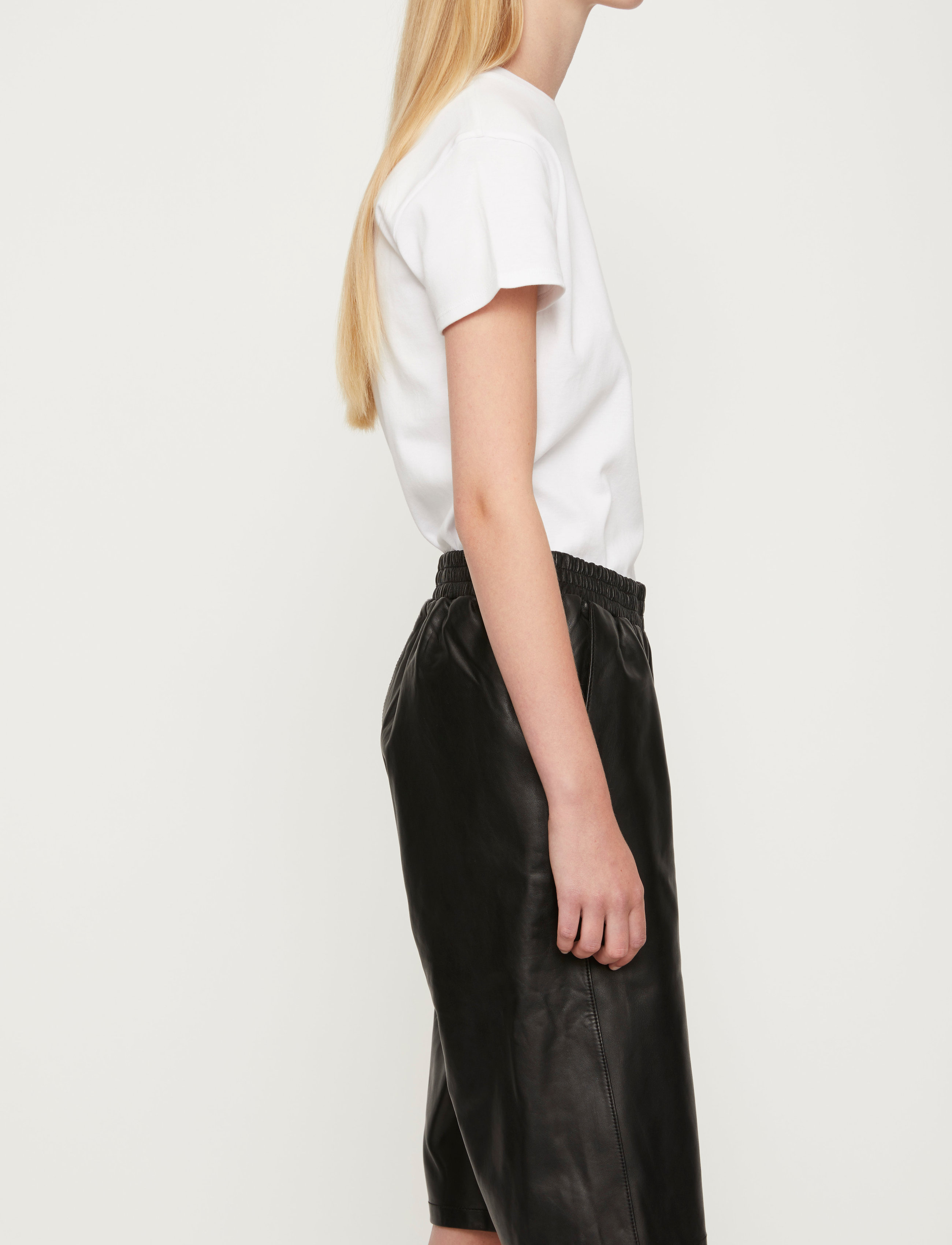 Just Female - Paso leather bermuda - black - 4