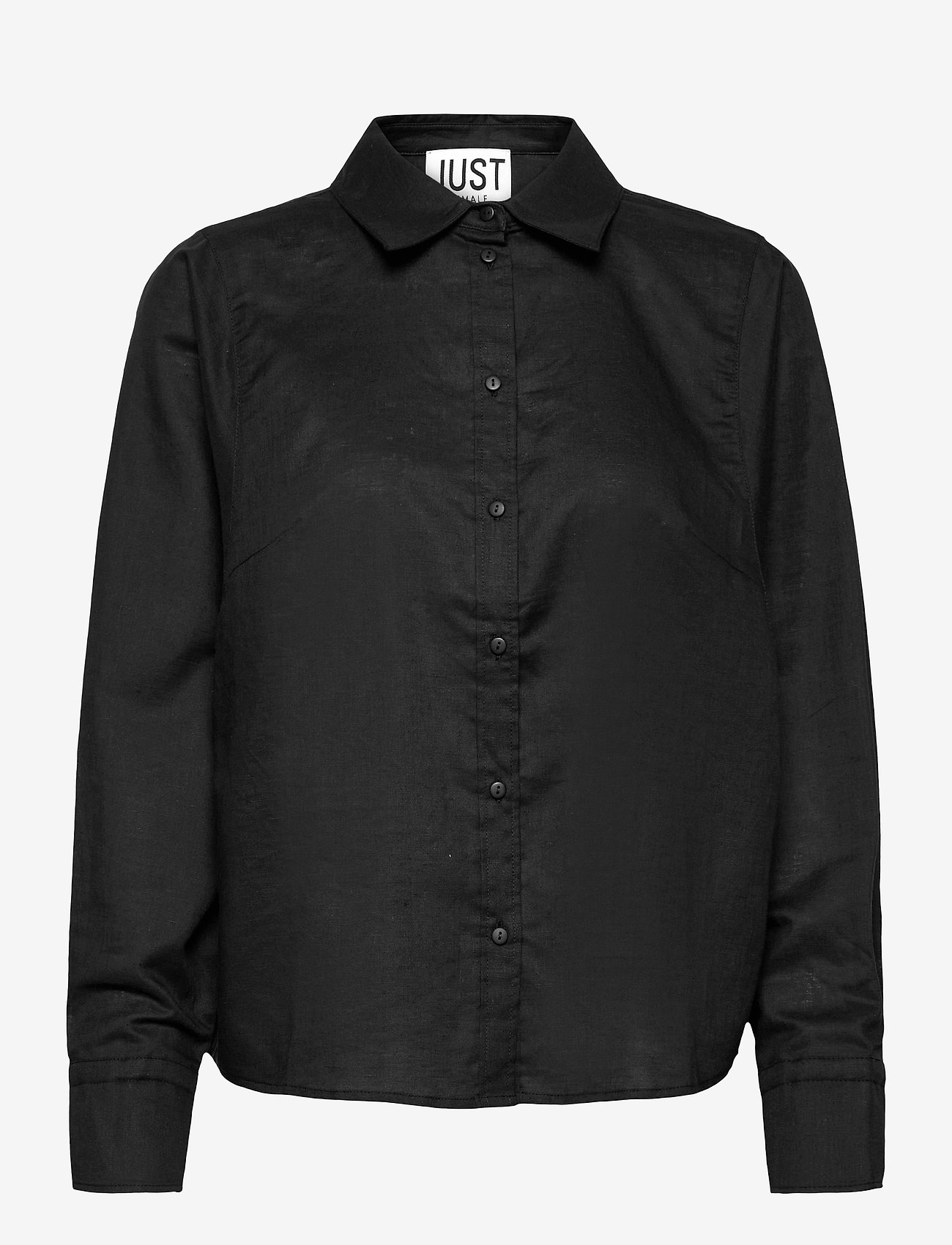 Just Female - Collin shirt - pellavakauluspaidat - black - 0