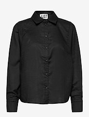 Just Female - Collin shirt - linasest riidest särgid - black - 0