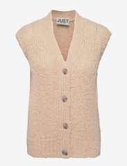 Just Female - Erida knit vest - knitted vests - buttercream - 0