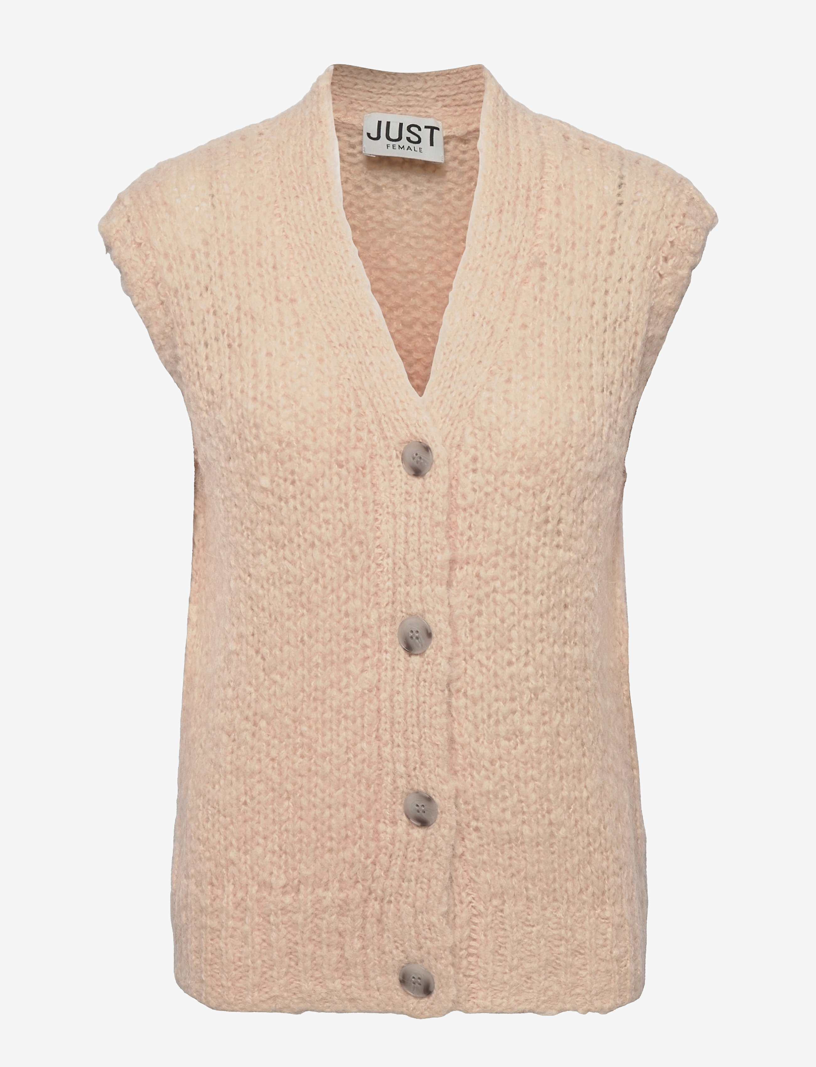 Just Female Erida knit vest - Knitted vests - BUTTERCREAM / beige