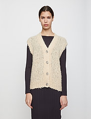 Just Female - Erida knit vest - knitted vests - buttercream - 2