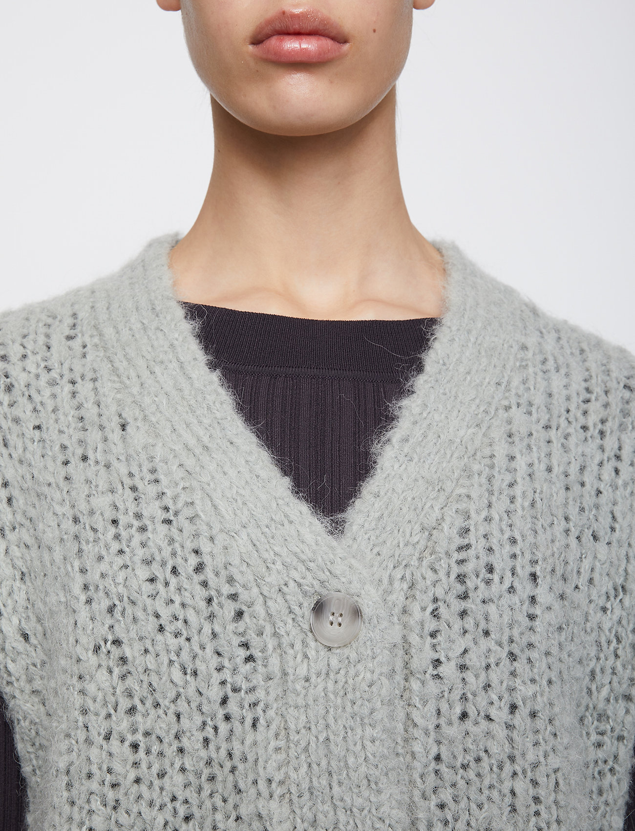 Just Female - Erida knit vest - strikveste - pale aqua - 3