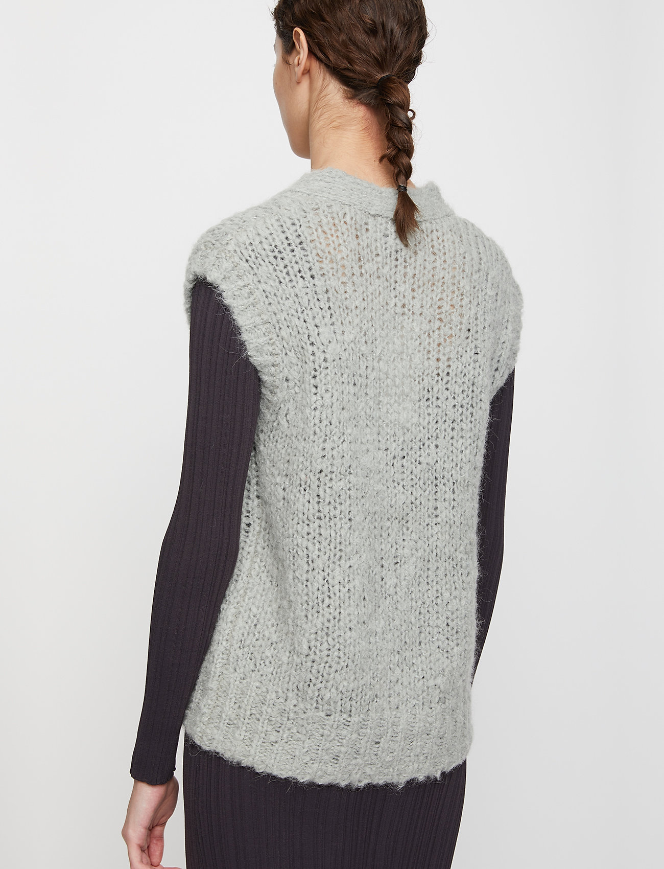 Just Female - Erida knit vest - strikveste - pale aqua - 4