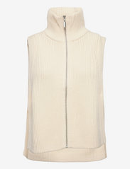 Just Female - Gorm zip vest - stickade västar - off white - 0