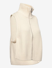 Just Female - Gorm zip vest - knitted vests - off white - 3