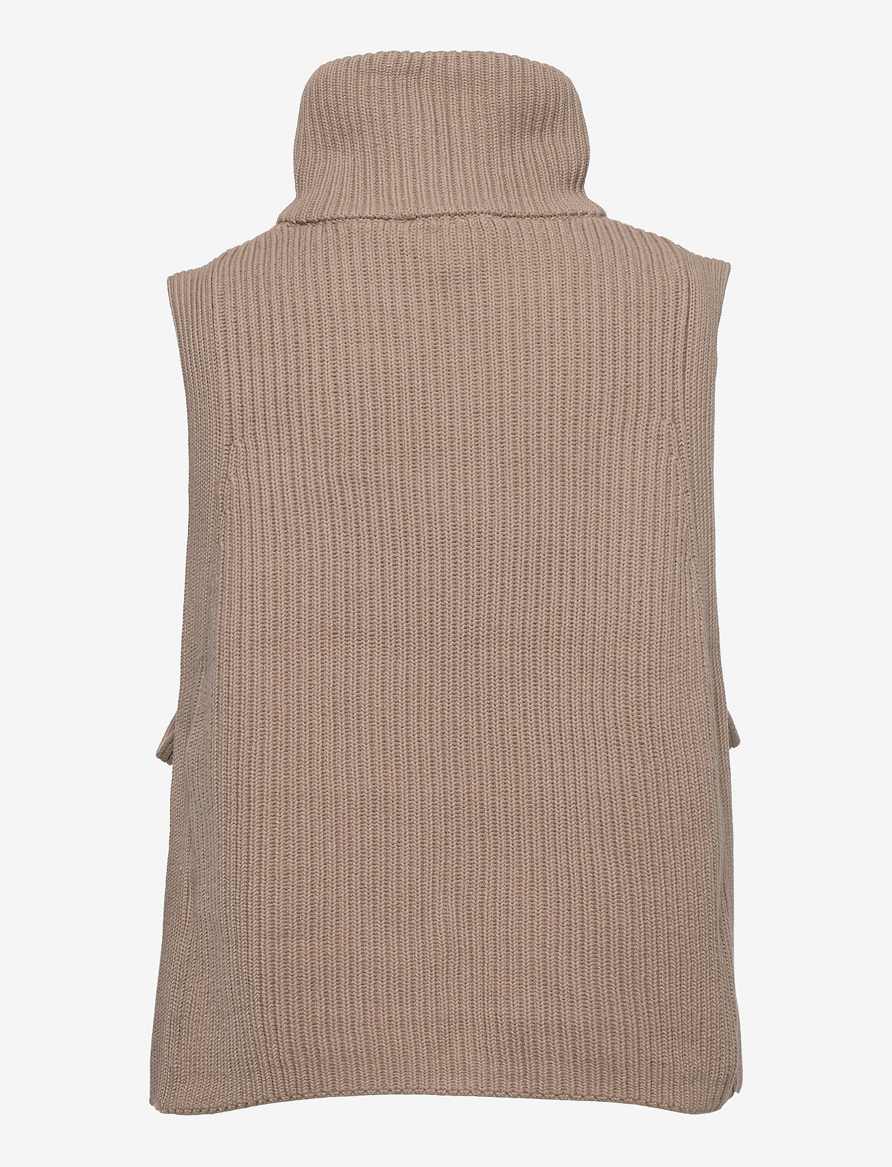 Just Female - Gorm zip vest - knitted vests - taupe - 1