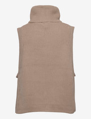 Just Female - Gorm zip vest - neuleliivit - taupe - 1