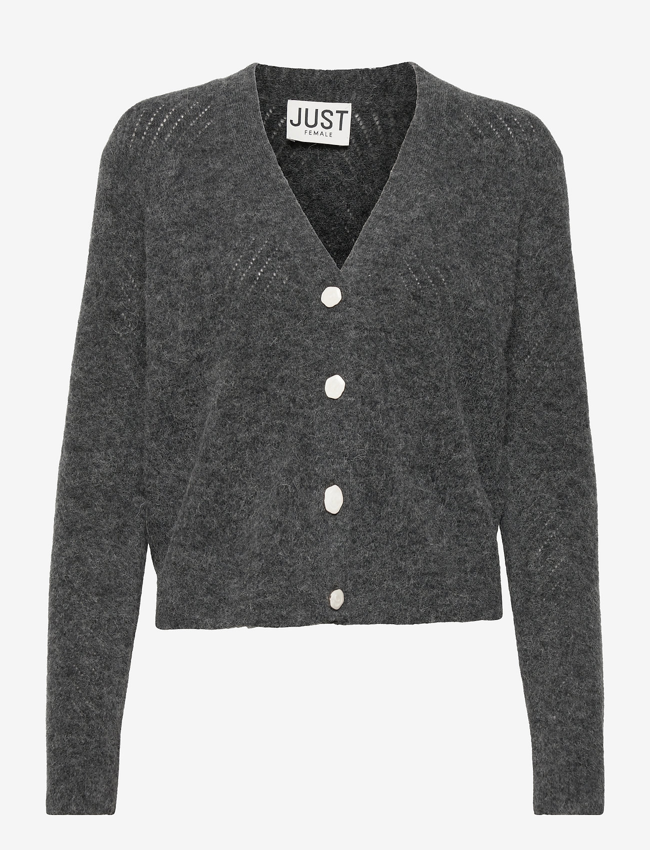 Just Female - Rebelo stitch cardigan - obsidian - 0