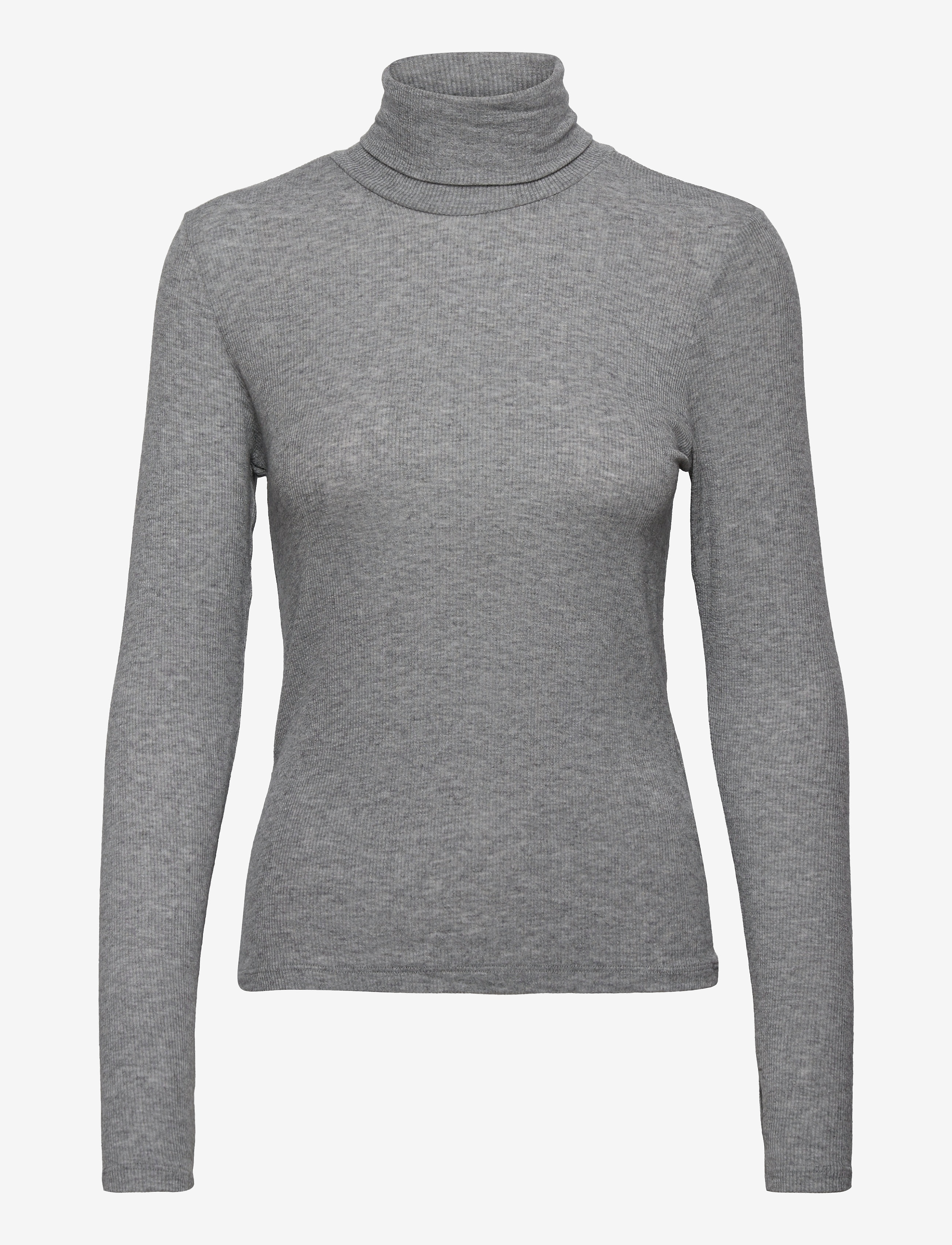 Just Female - Millie ls rollneck melange - grey melange - 1