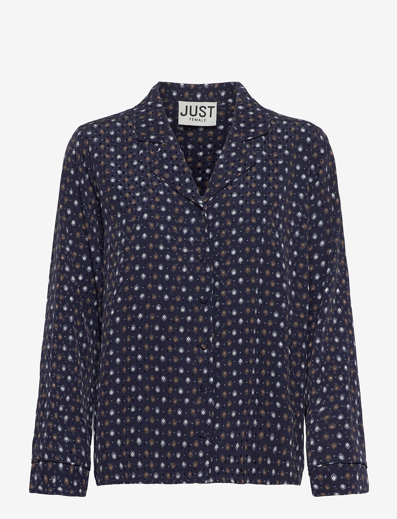 Just Female - Hope shirt - long-sleeved blouses - blue pj art - 0