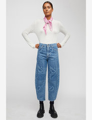 Just Female - Bold jeans 0110 - tiesaus kirpimo džinsai - light blue scarf - 3