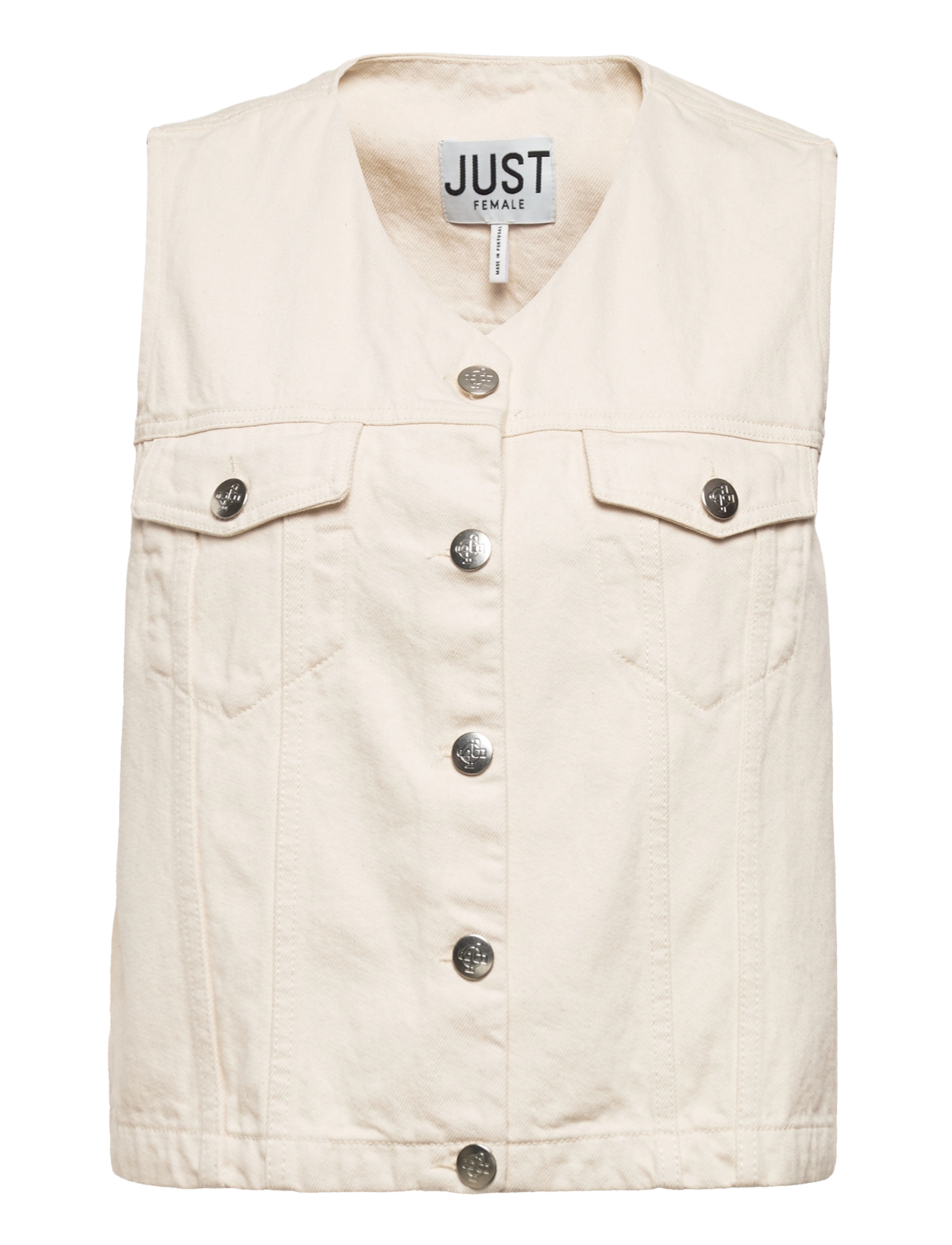JUST Damen Bright Vest 0111 Cream - 34 - Damen