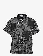 Maid shirt - PAISLEY ART BLACK