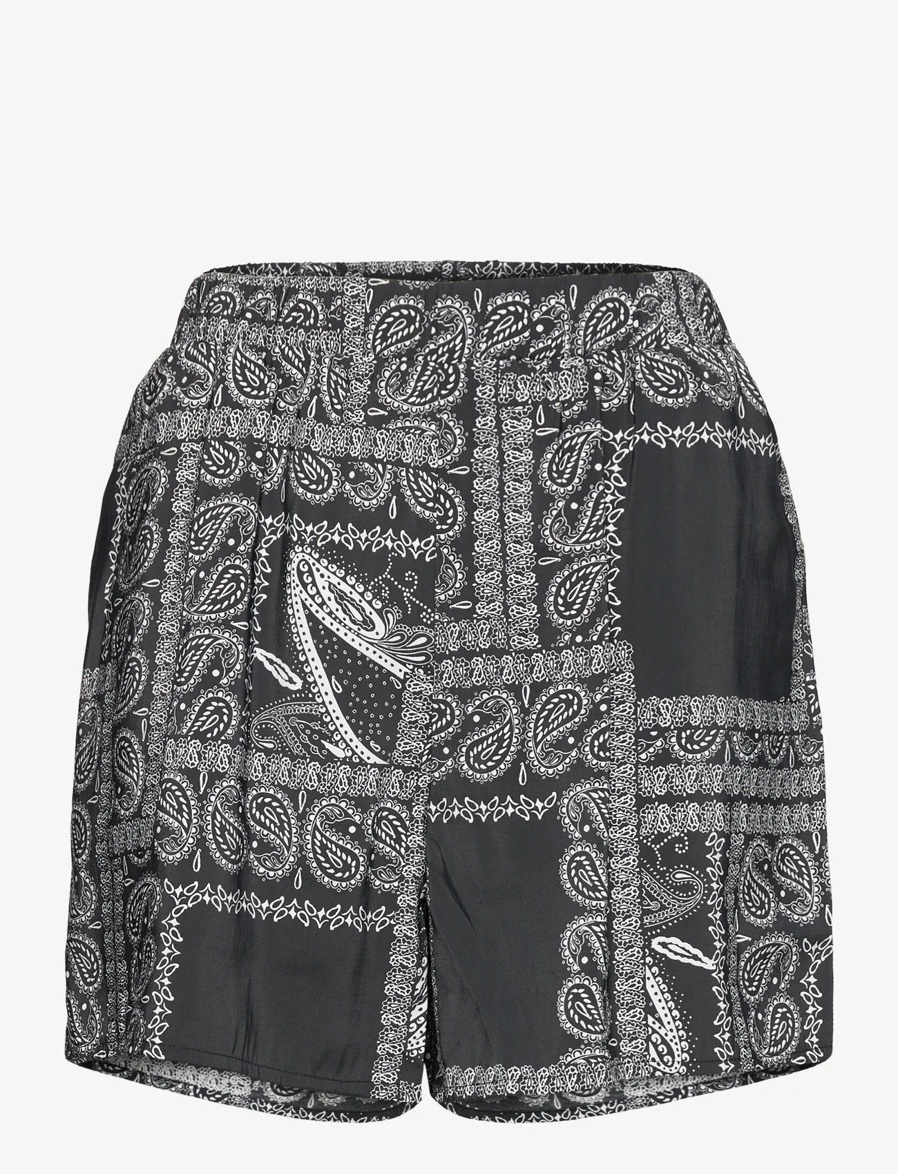 Just Female - Maid shorts - kasdienio stiliaus šortai - paisley art black - 0