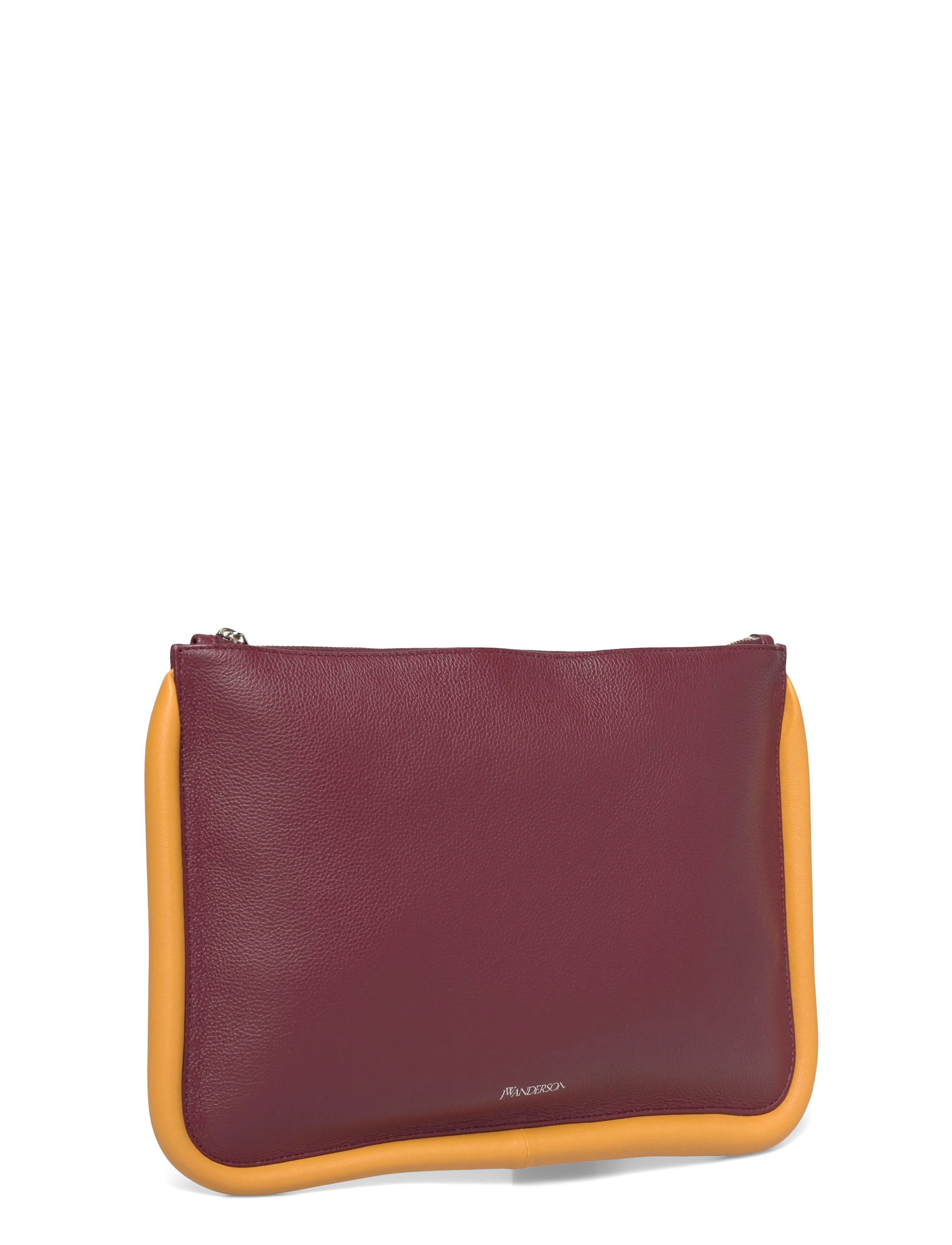 JW Anderson - Large Bumper Leather Pouch - teatrikotid - brown - 2