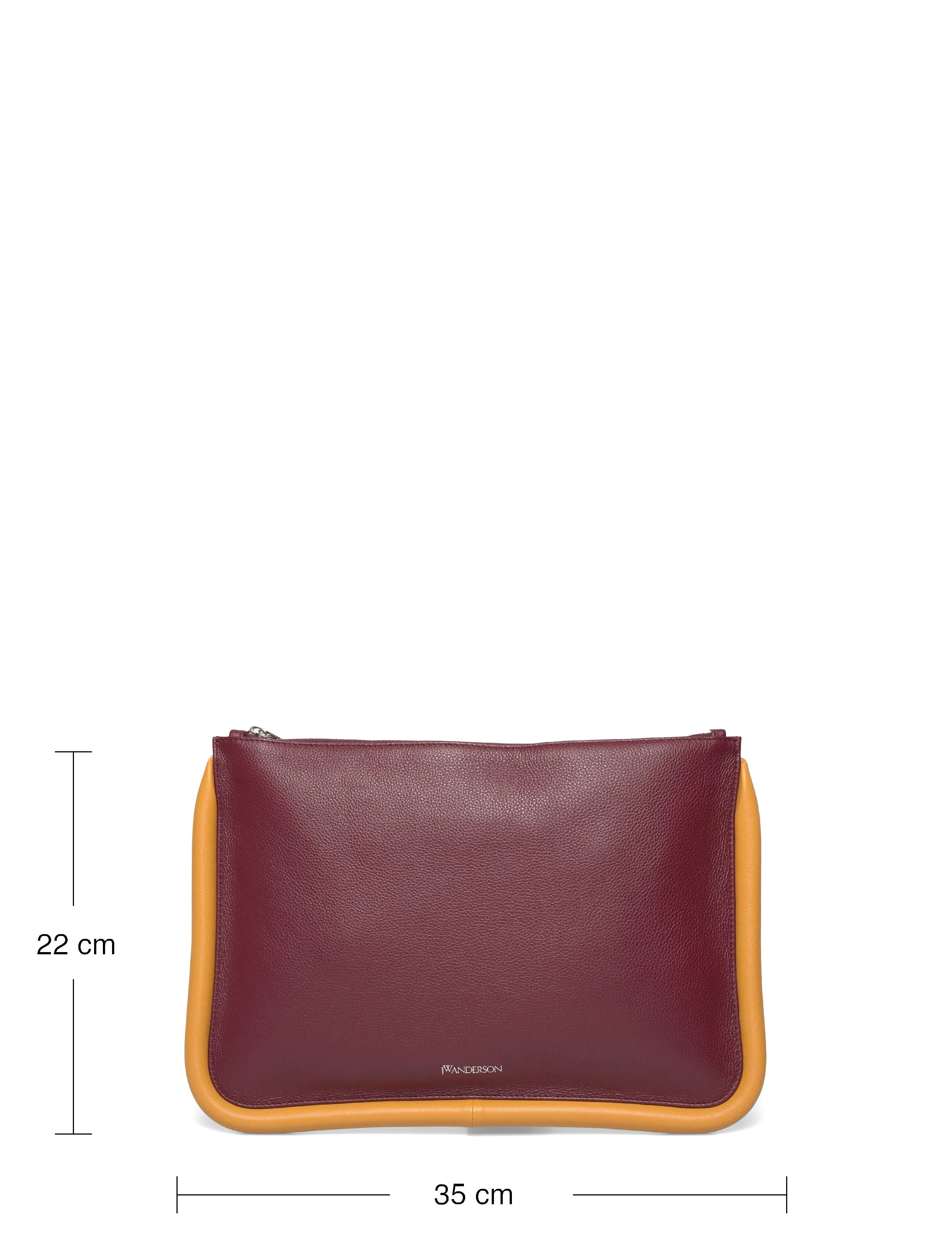 JW Anderson - Large Bumper Leather Pouch - teatrikotid - brown - 3