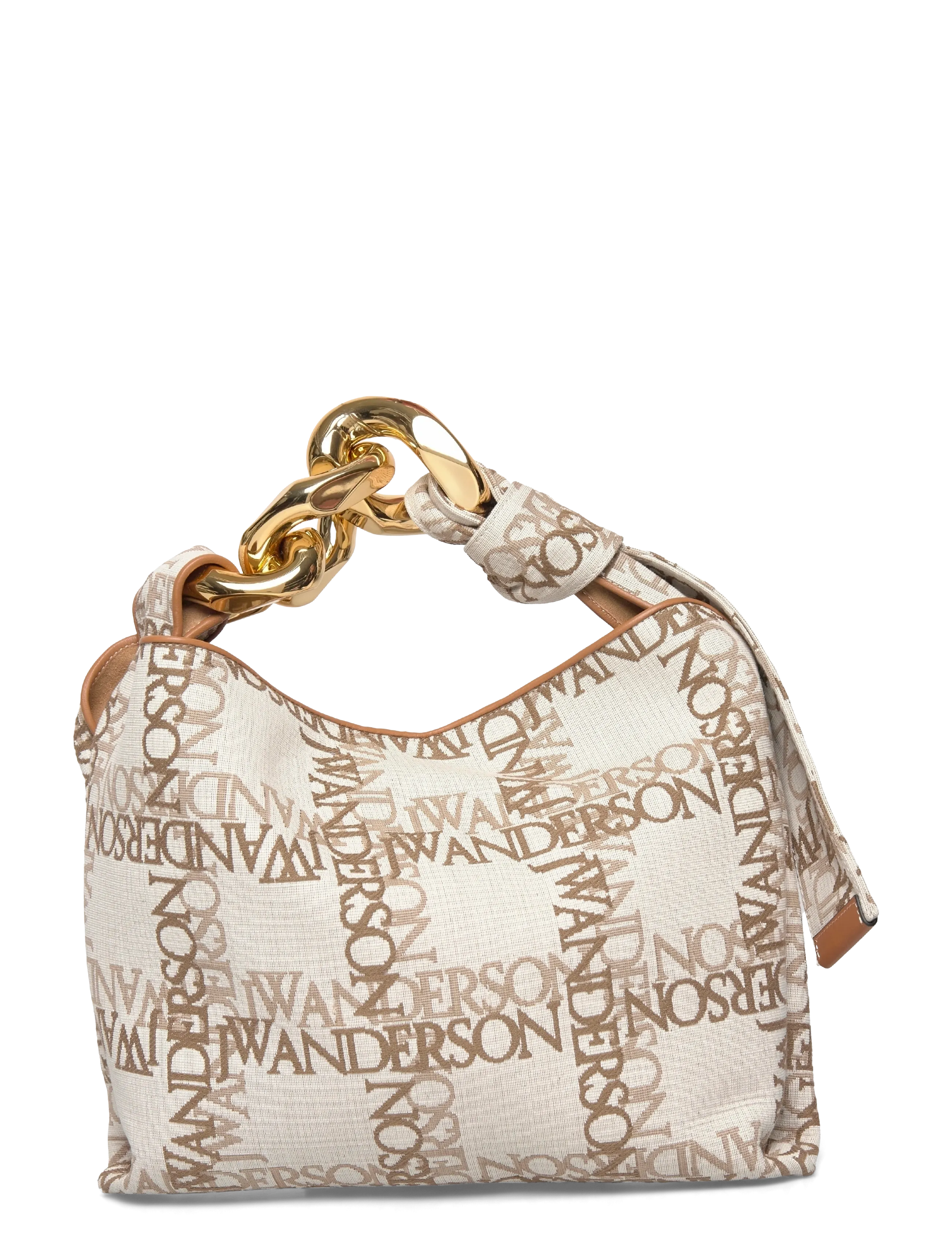 JW Anderson Small Chain Hobo Bag, Kvinder, Lille Kæde Hobo Taske, Beige, Str: ONE SIZE