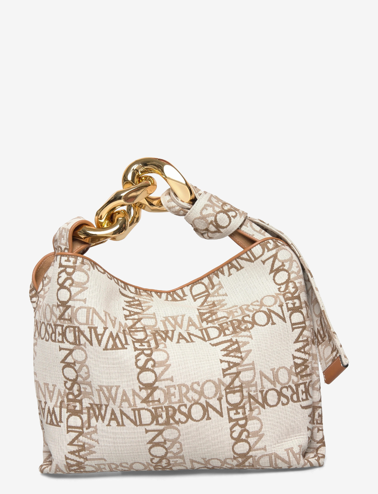 JW Anderson - Small Chain Hobo Bag - shoulder bags - brown - 0