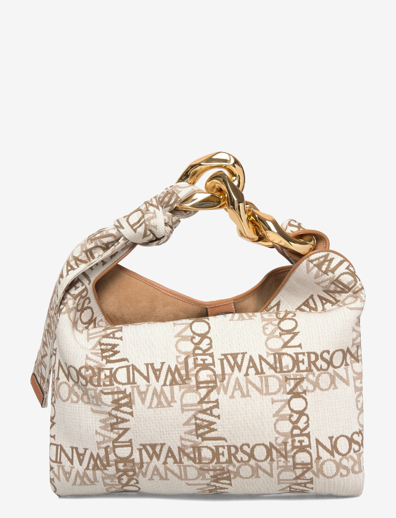 JW Anderson - Small Chain Hobo Bag - shoulder bags - brown - 1