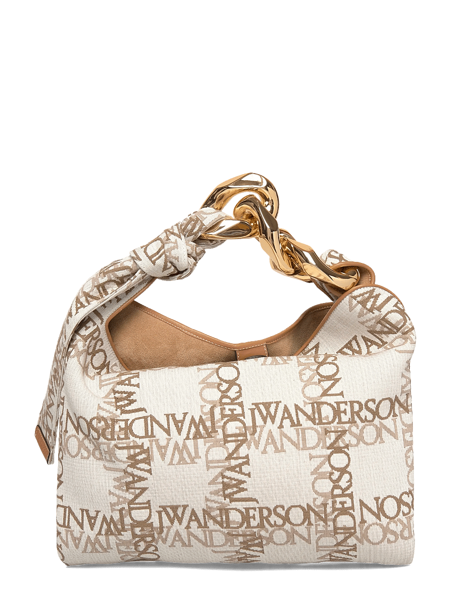 JW Anderson - Small Chain Hobo Bag - shoulder bags - brown - 1