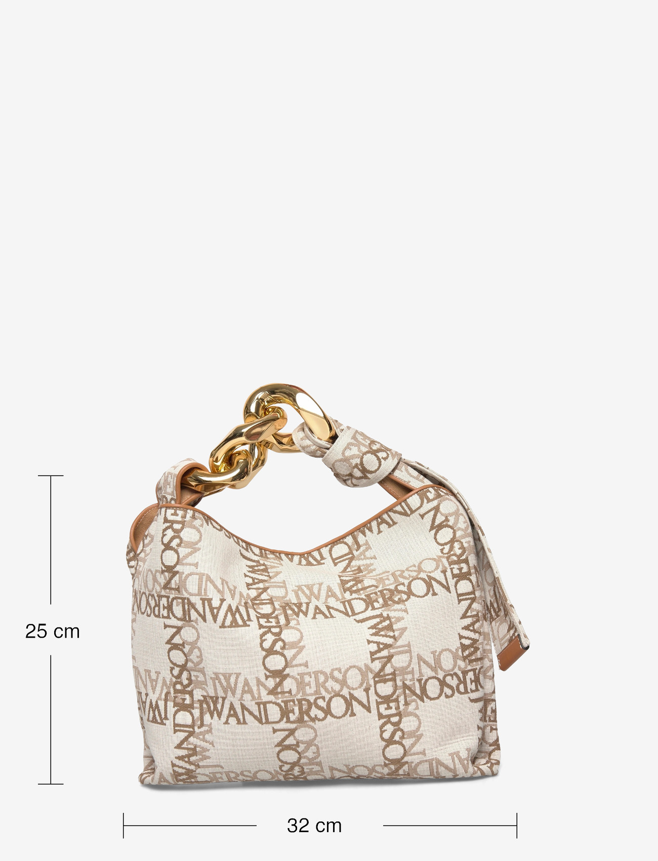 JW Anderson - Small Chain Hobo Bag - shoulder bags - brown - 3