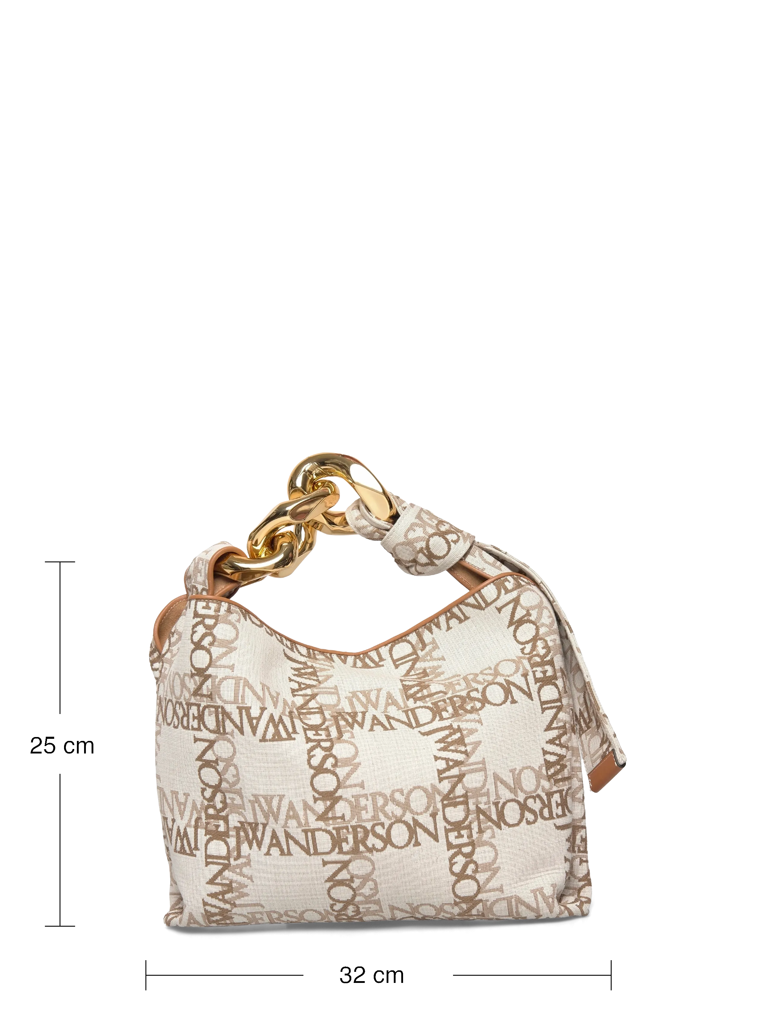 JW Anderson - Small Chain Hobo Bag - töskur - brown - 3