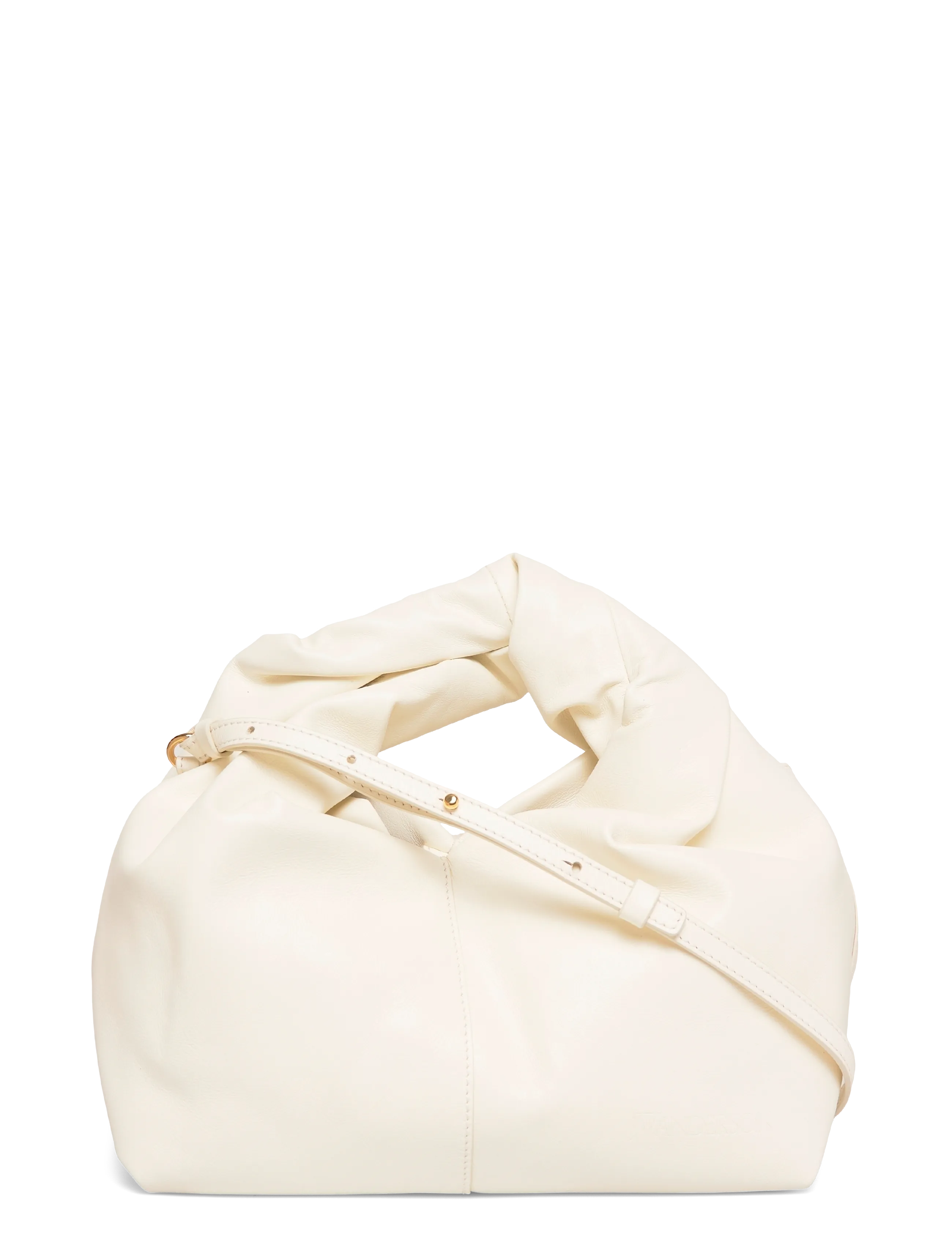 JW Anderson Midi Twister Leather Tote Bag - Campaign - WHITE / white