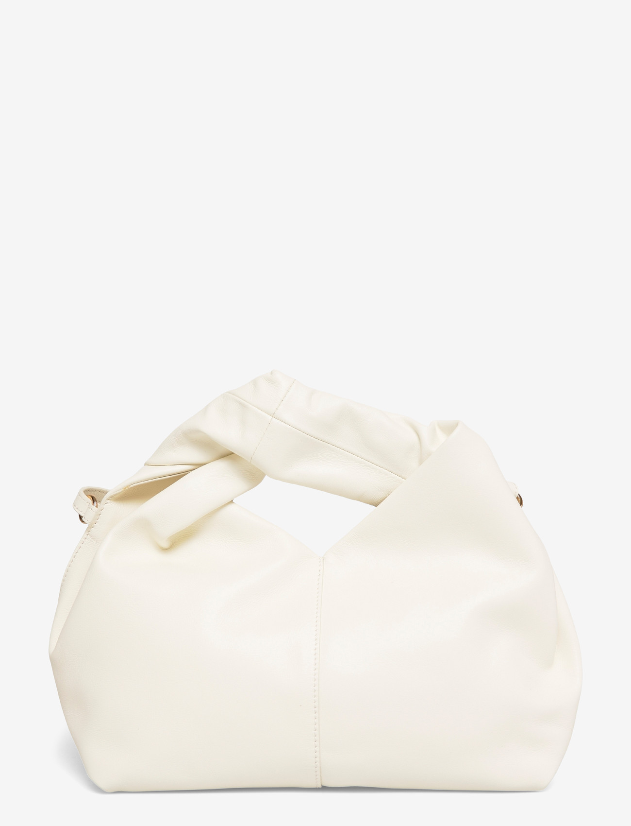 JW Anderson - Midi Twister Leather Tote Bag - tote bags - white - 1