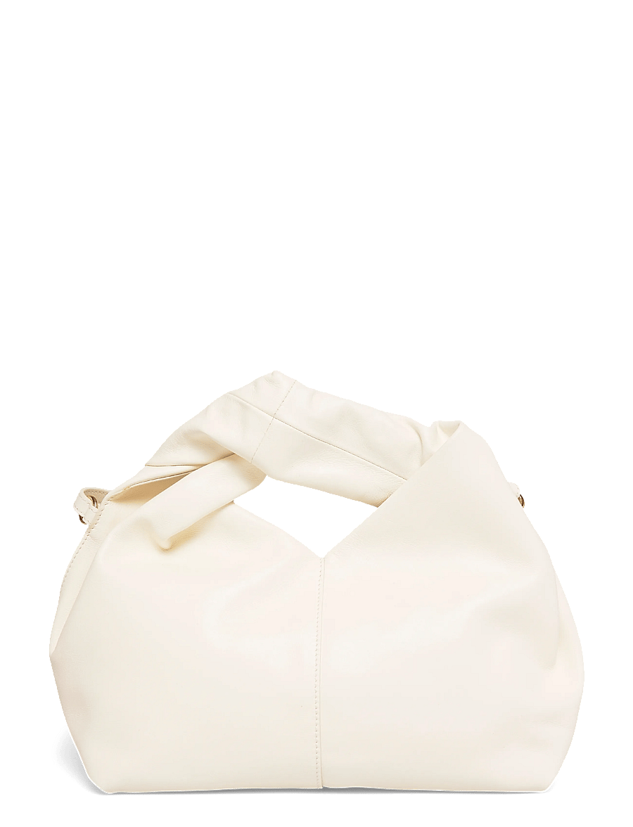 JW Anderson - Midi Twister Leather Tote Bag - konfirmationstøj - white - 1