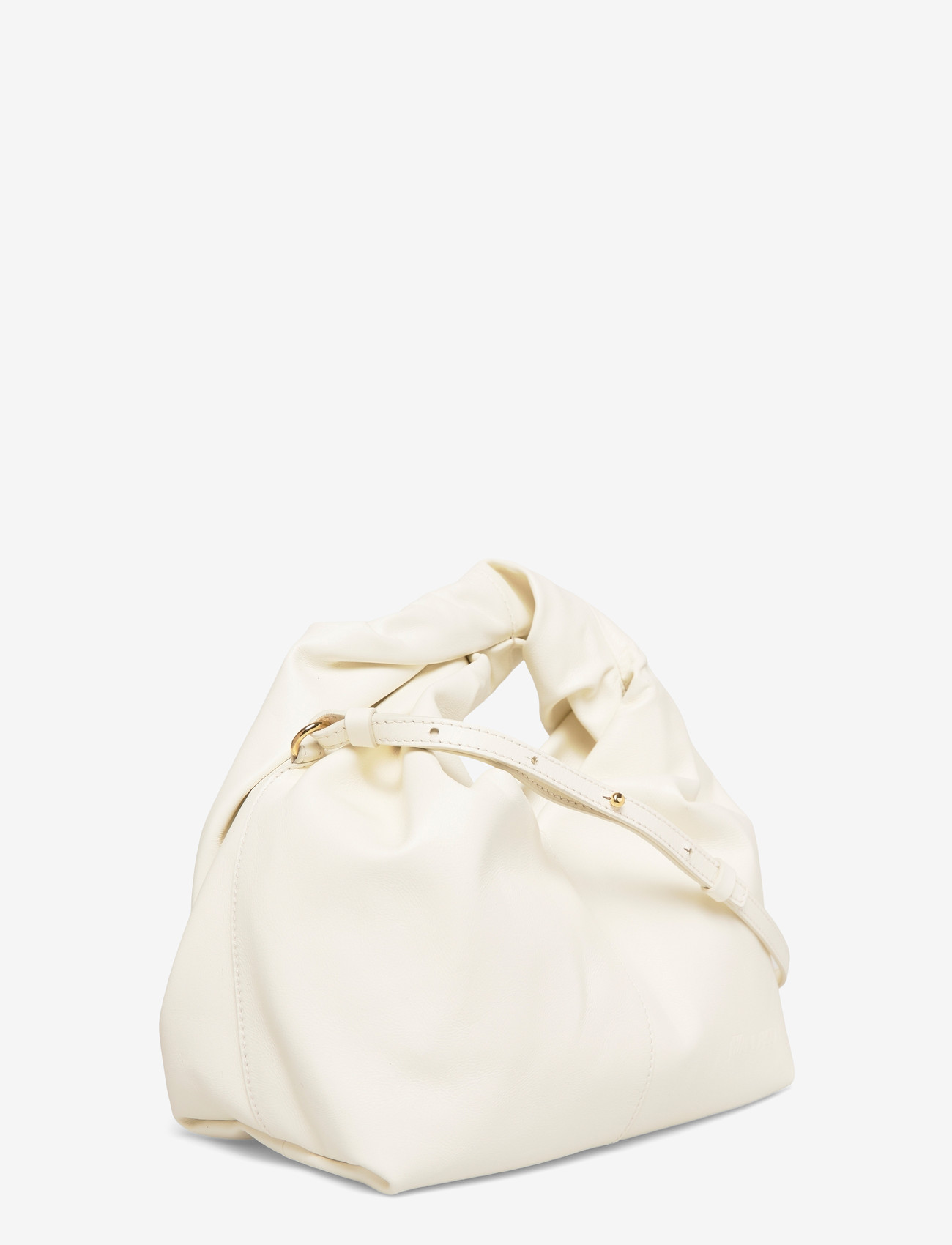 JW Anderson - Midi Twister Leather Tote Bag - tote bags - white - 2