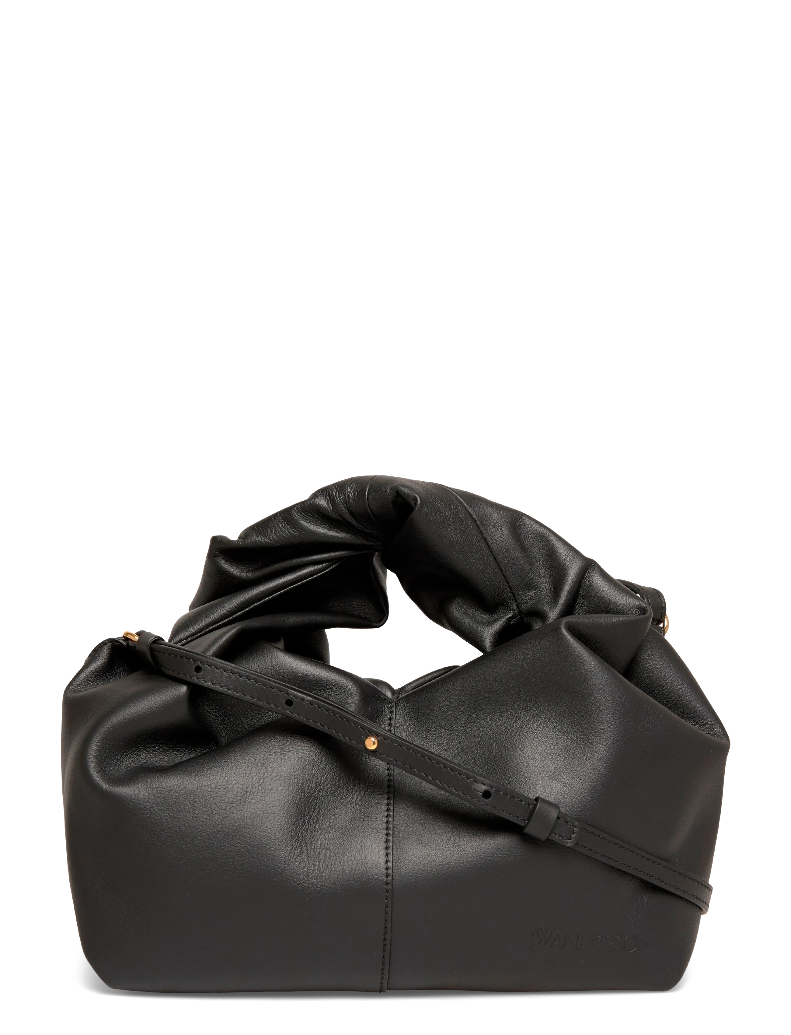 JW Anderson Mini Twister Leather Hobo Bag, One Size, Bags, Schwarz - Top Handle Frauen