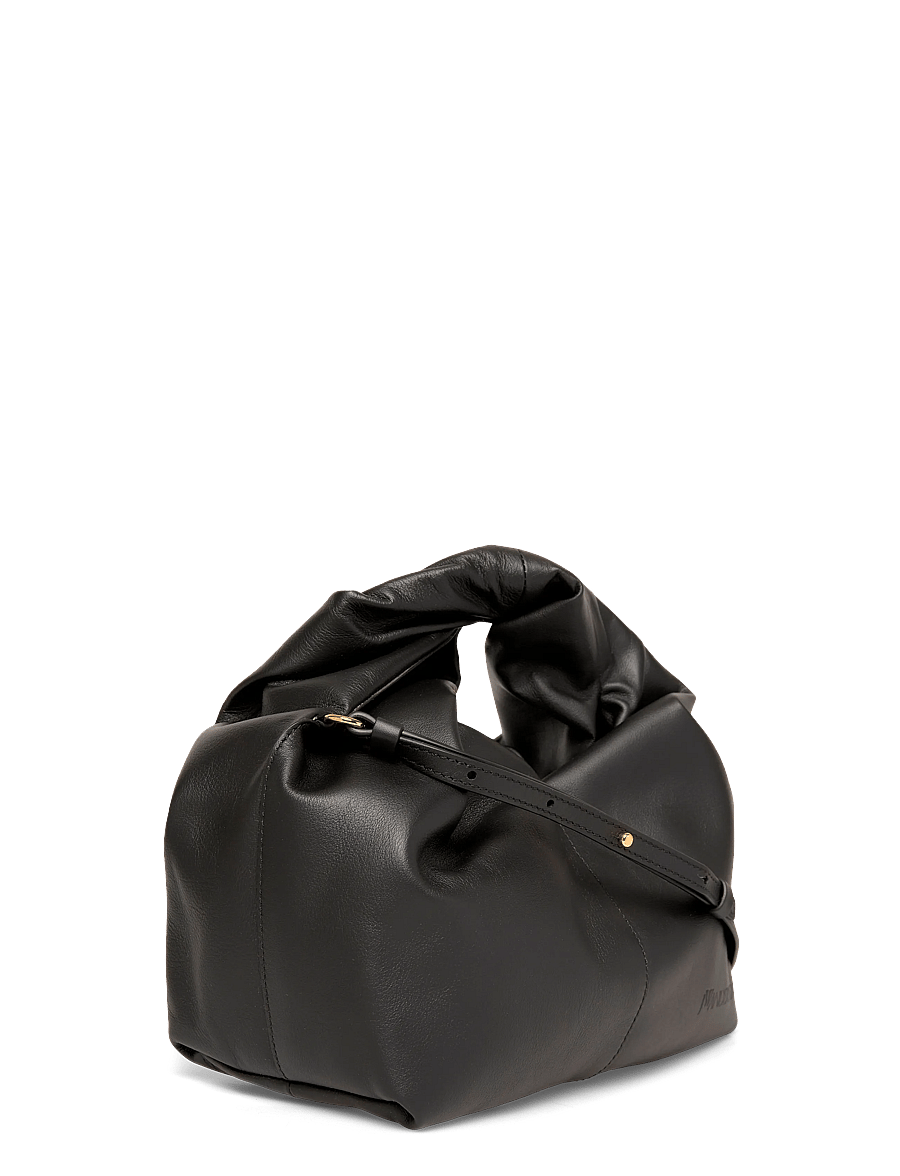 JW Anderson - Mini Twister leather Hobo Bag - henkeltaschen - black - 2