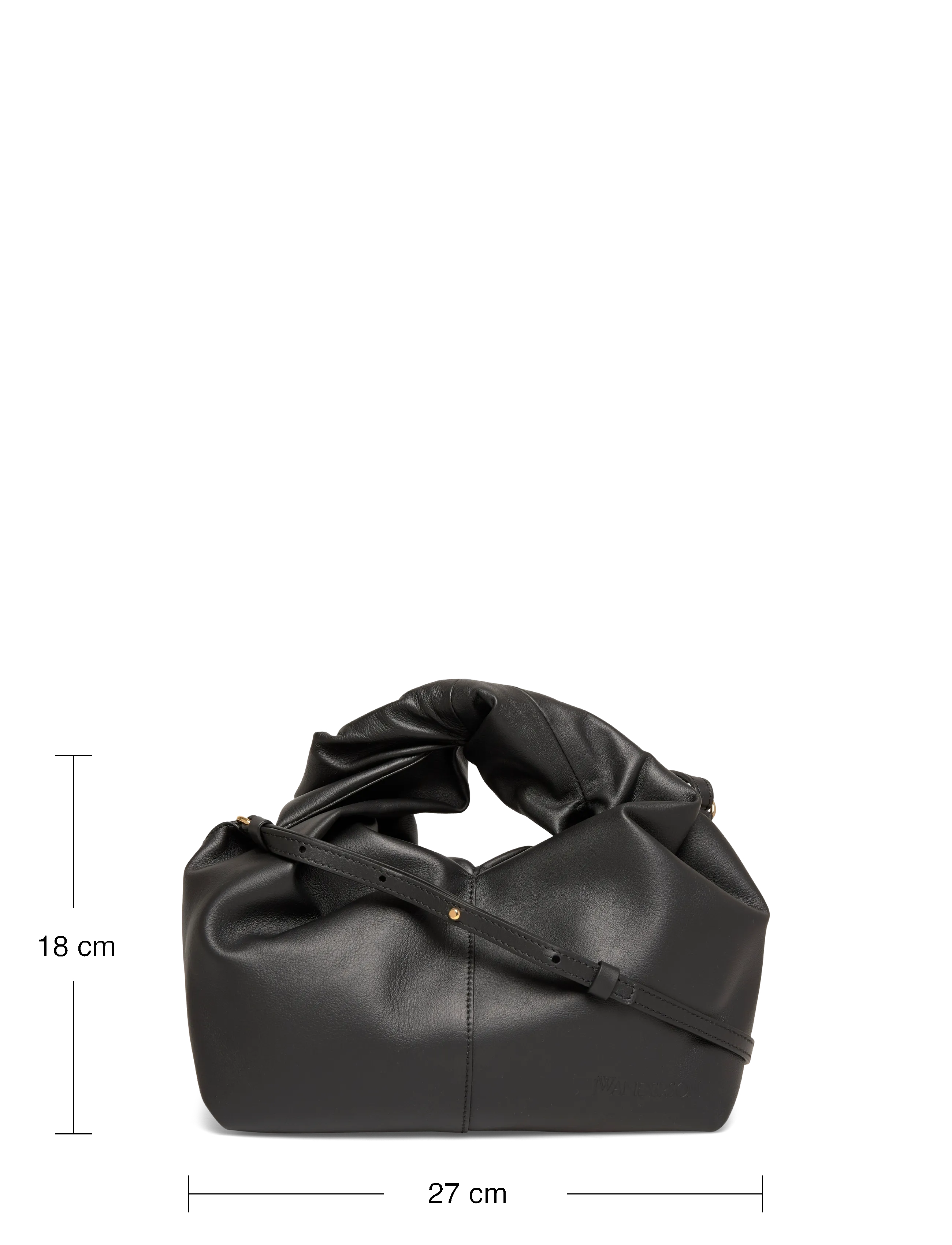 JW Anderson - Mini Twister leather Hobo Bag - black - 3