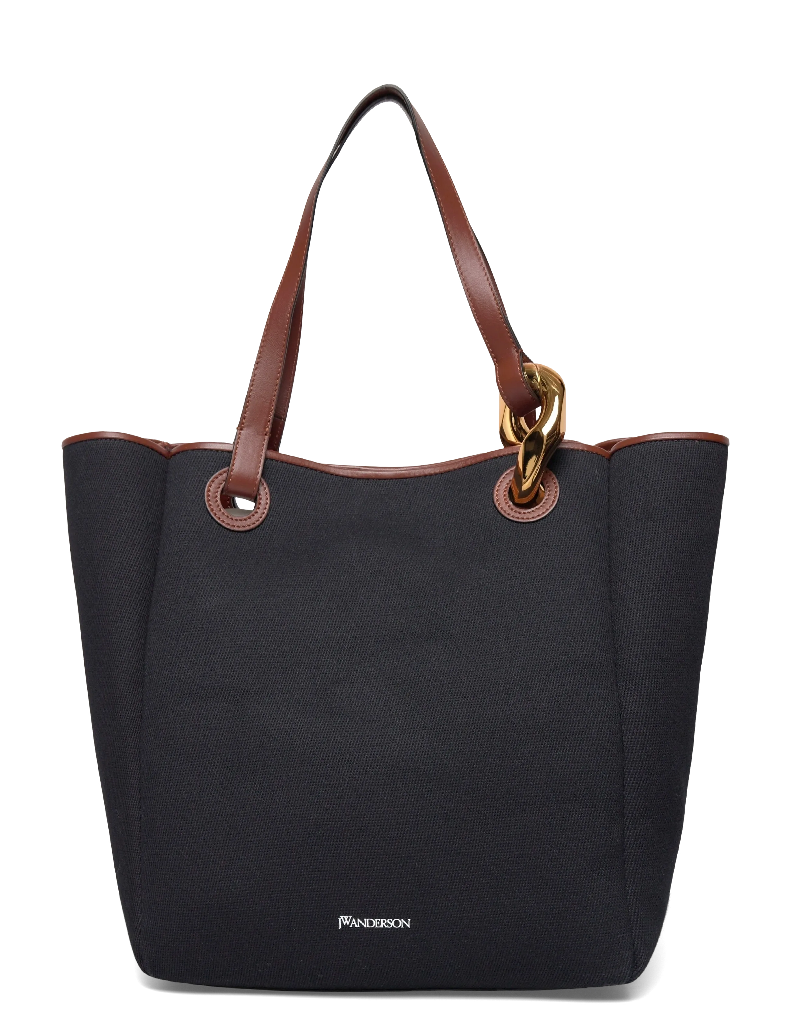 JW Anderson The Corner Cotton Tote Bag, One Size, Navy, Designere > Totes, Dame
