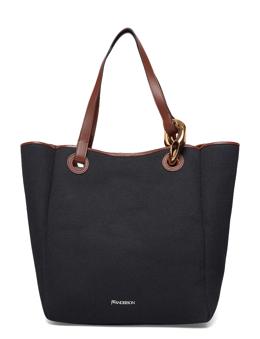 JW Anderson - The Corner Cotton Tote Bag - tote bags - blue - 0