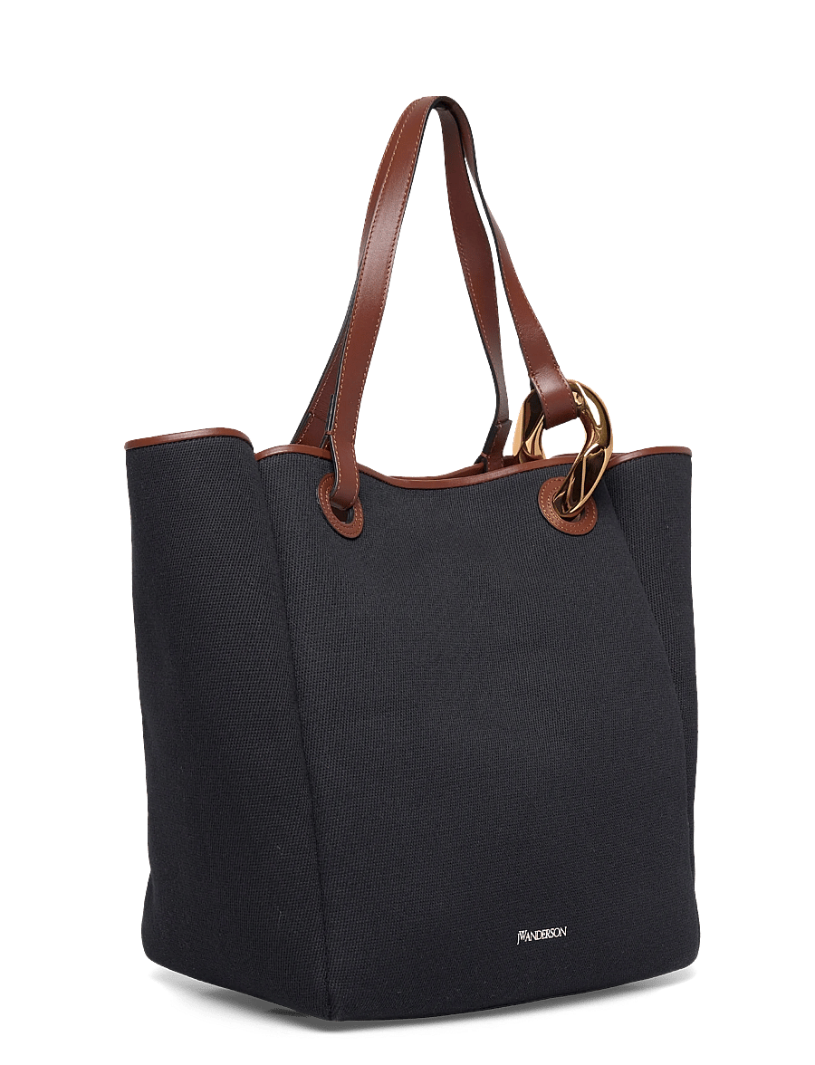 JW Anderson - The Corner Cotton Tote Bag - tote bags - blue - 2