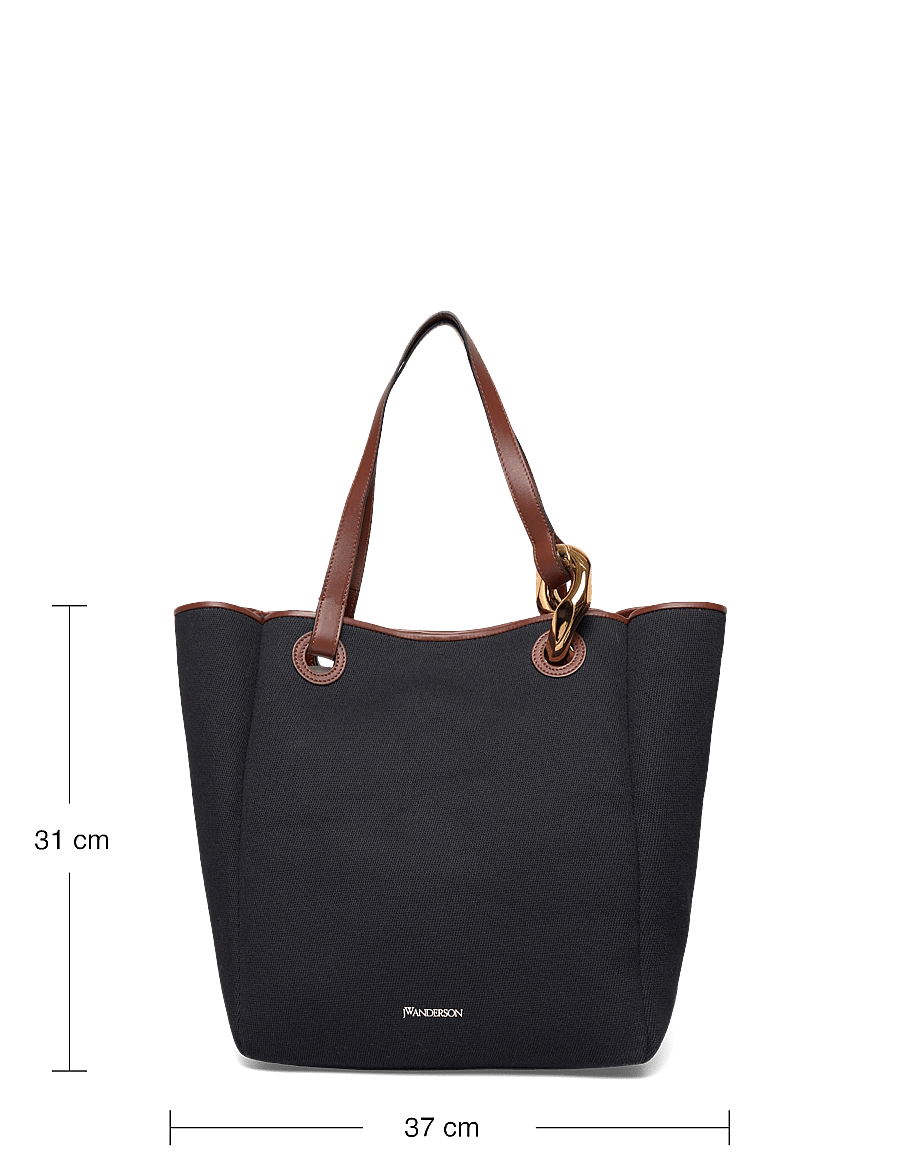 JW Anderson - The Corner Cotton Tote Bag - tote bags - blue - 3