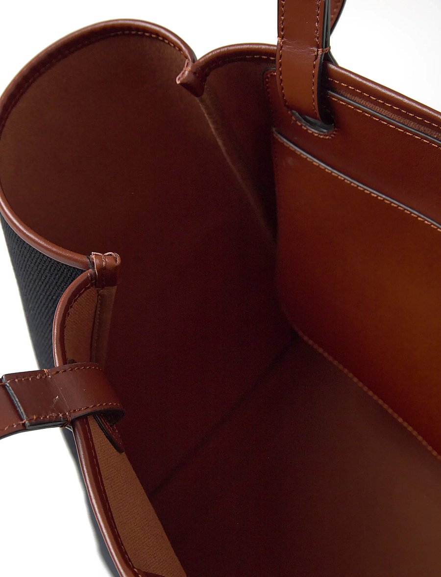 JW Anderson - The Corner Cotton Tote Bag - tote bags - blue - 4
