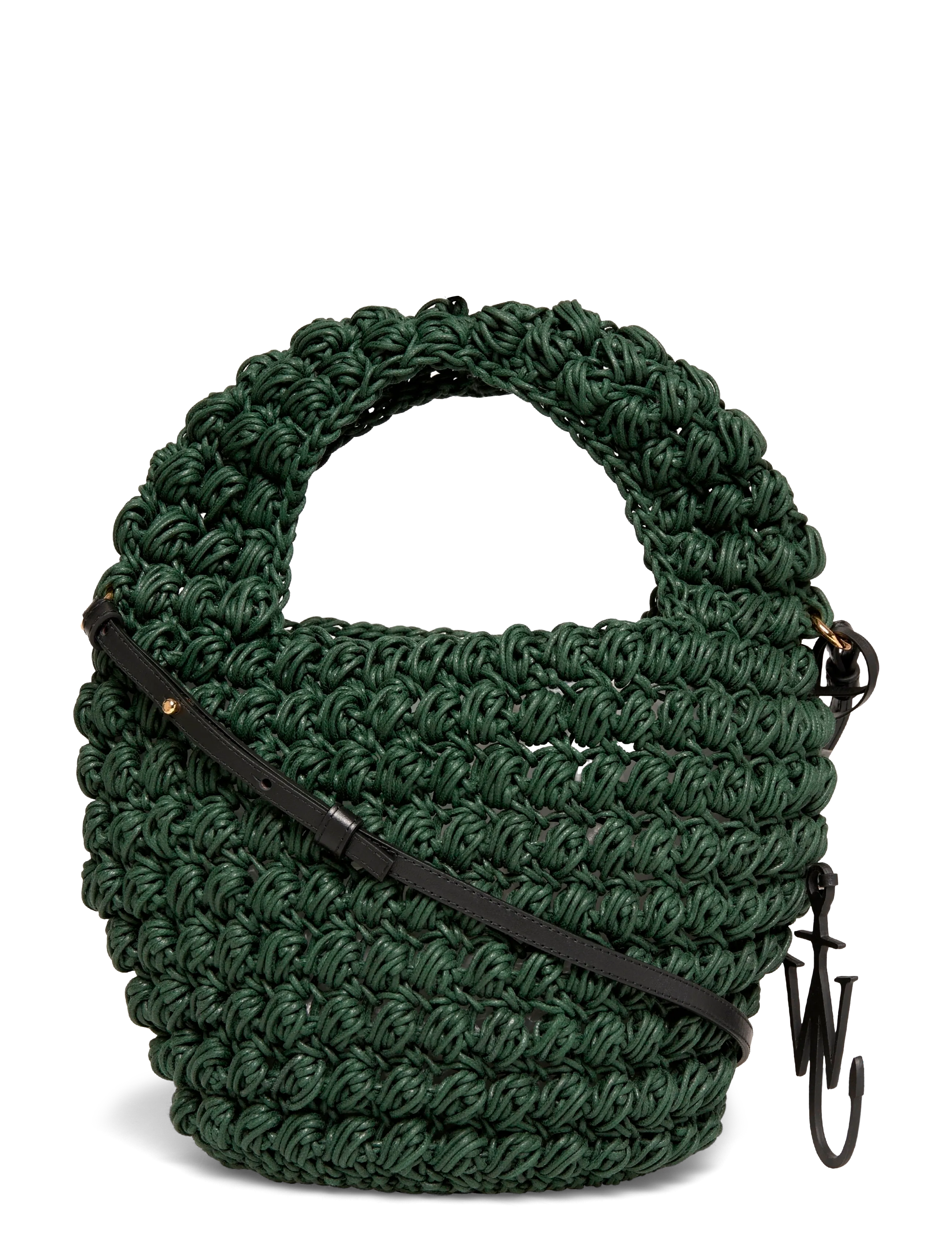 JW Anderson Popcorn Basket Crossbody Bag - Nouveautes - GREY / green