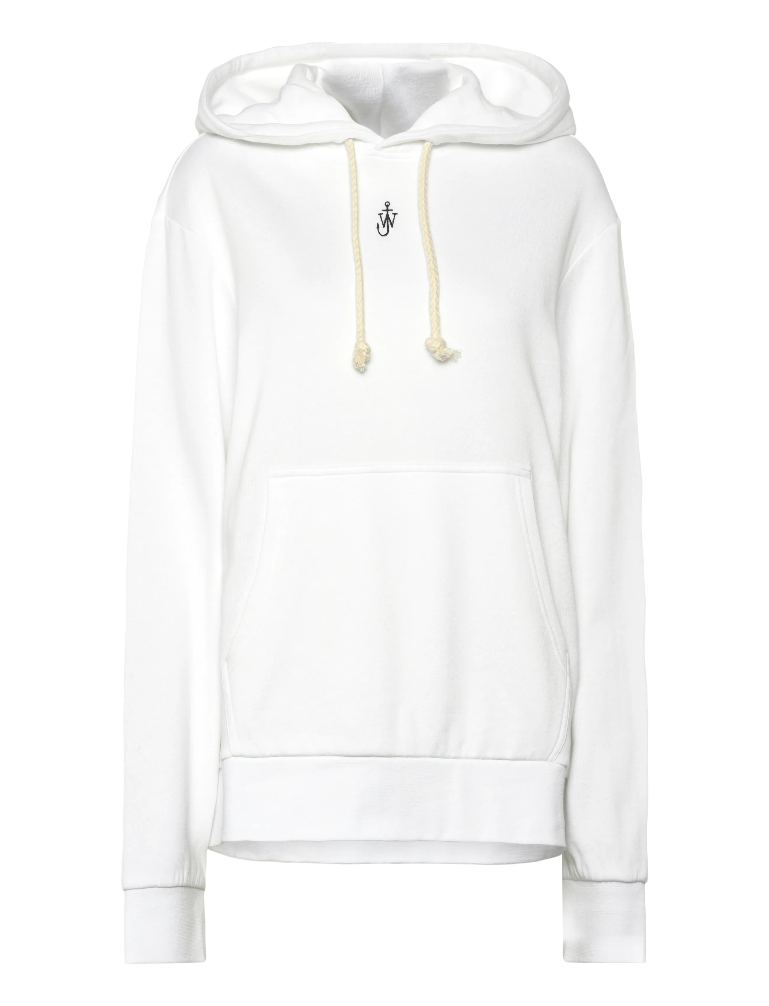 JW Anderson Anchor-embroidered Hoodie - Sweatshirts - WHITE / white