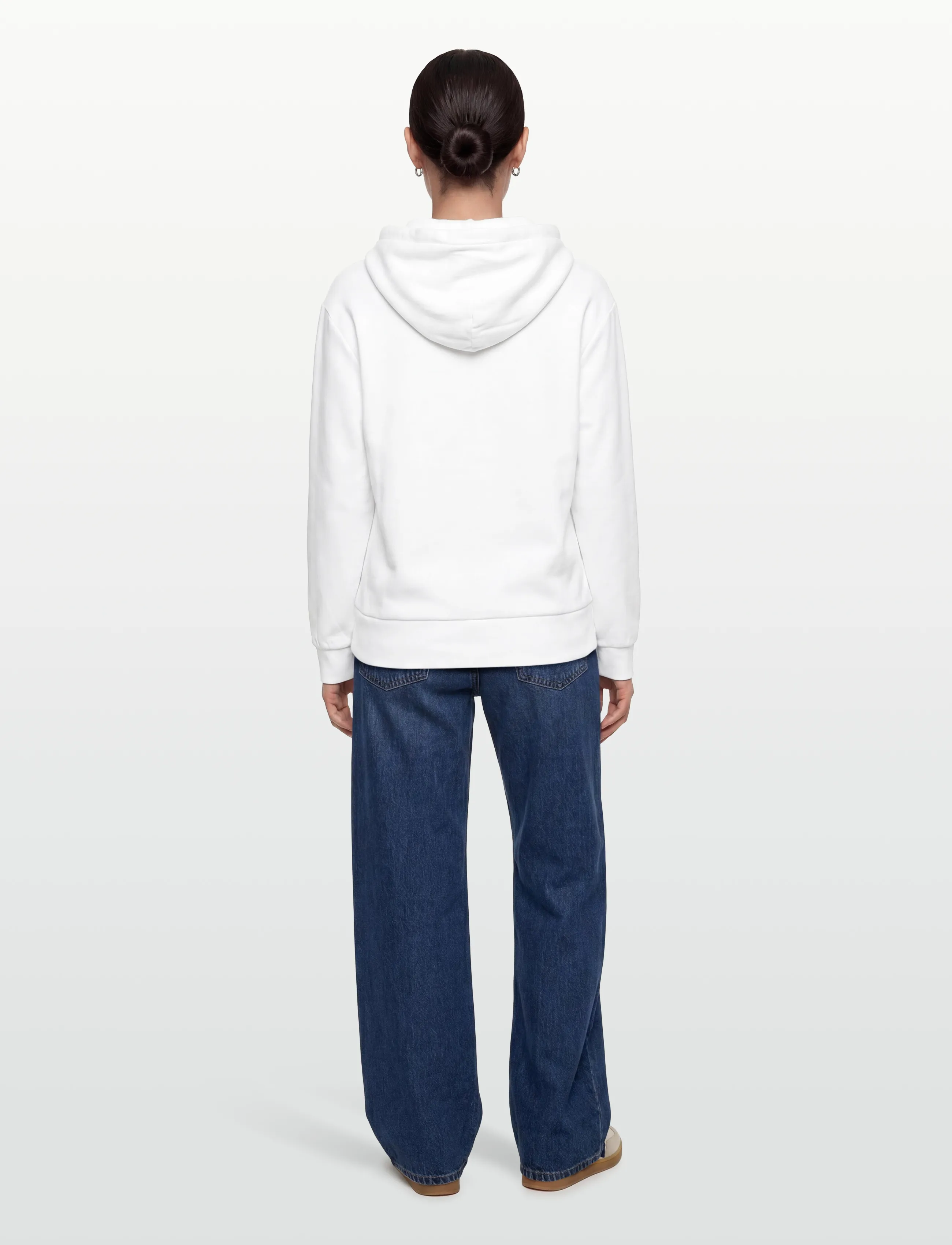 JW Anderson - Anchor-embroidered Hoodie - sweatshirts & hoodies - white - 4