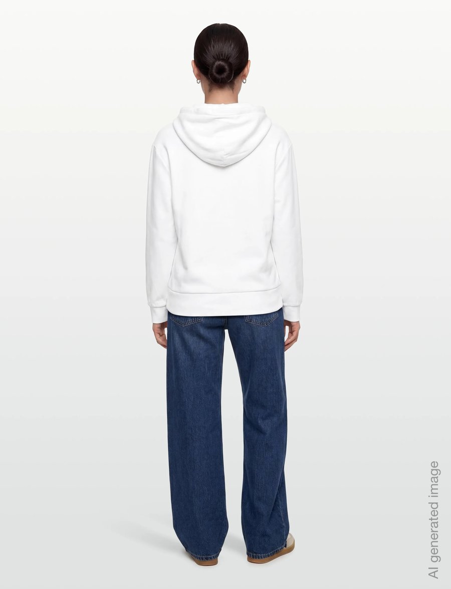 JW Anderson - Anchor-embroidered Hoodie - sweatshirts et sweats à capuche - white - 4
