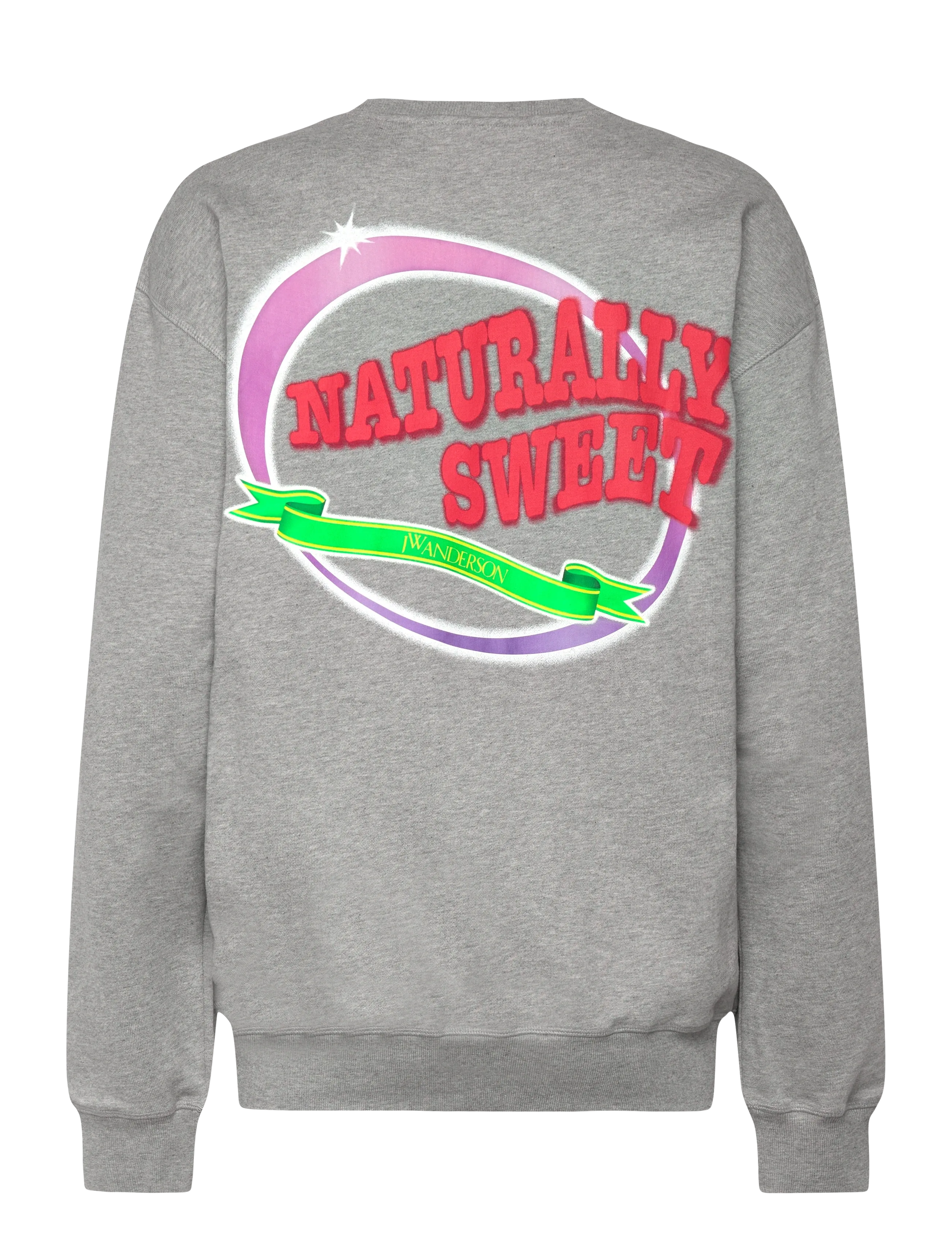 JW Anderson - Melange Grey Cotton Oversize Sweatshirt - dressipluusid ja kapuutsiga dressipluusid - grey - 1